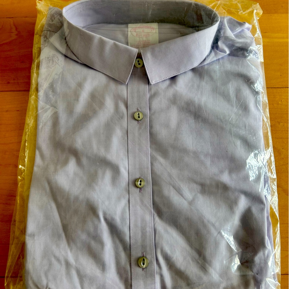 NWT Brooks Brothers Women’s Size 6 Light Purple Classic Fit Cotton Oxford Shirt